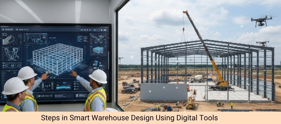 Steps in Smart Warehouse Design Using Digital Tools