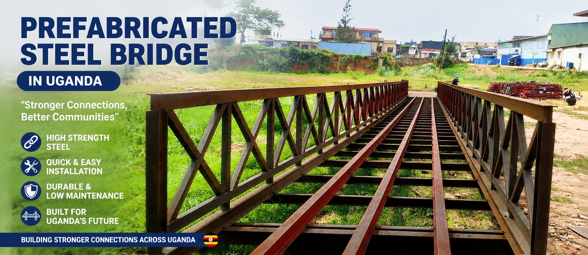 Prefabricated Steel Bridge in Uganda