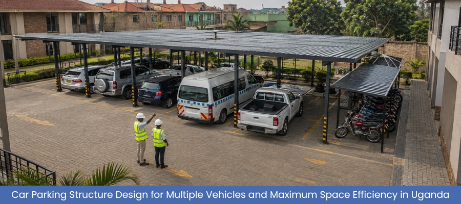 Car Parking Structure Design for Multiple Vehicles and Maximum Space Efficiency in Uganda