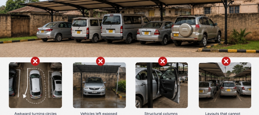 Space-Efficient Car Parking Structure Design in Uganda